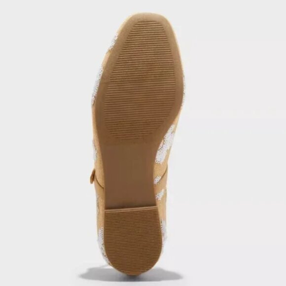 Women's Issa Raffia Floral Sequin Mary Jane Ballet Flat with Memory Foam Insole - Picture 7 of 7